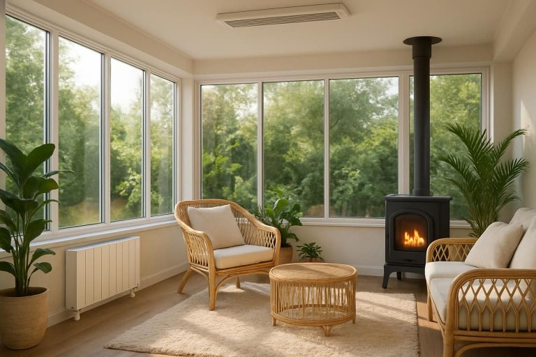 découvrez nos conseils pour choisir le chauffage idéal qui rendra votre véranda confortable toute l'année, en alliant efficacité énergétique et design adapté.